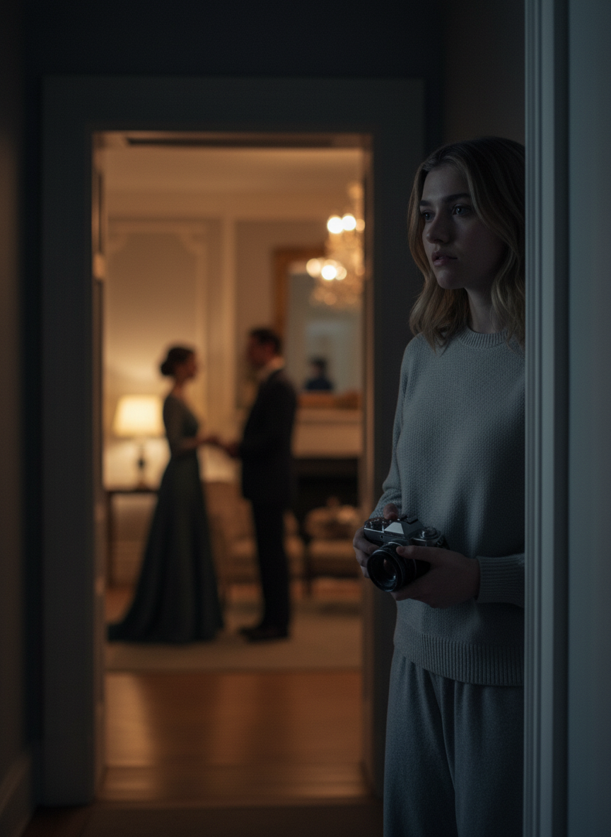 Mila — corridor, watching unseen